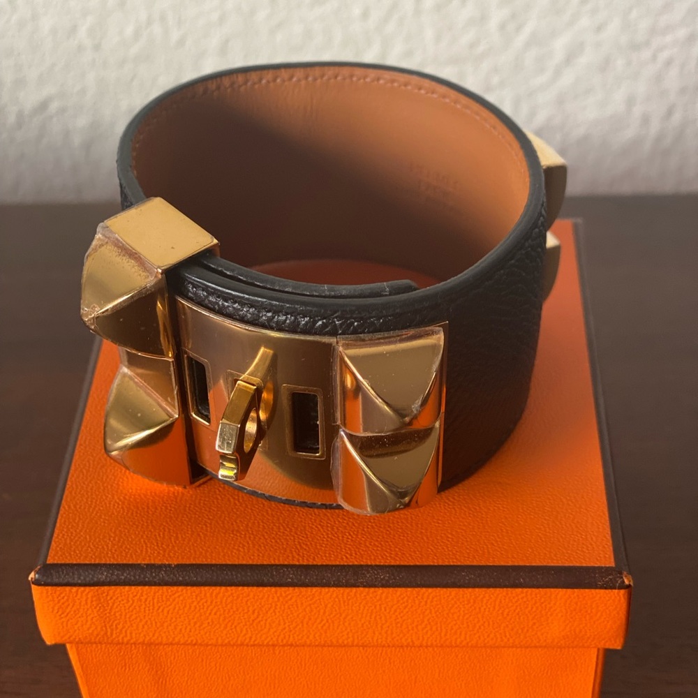 HERMES CDC Collier de Chien BRACELET in Epsom Leather